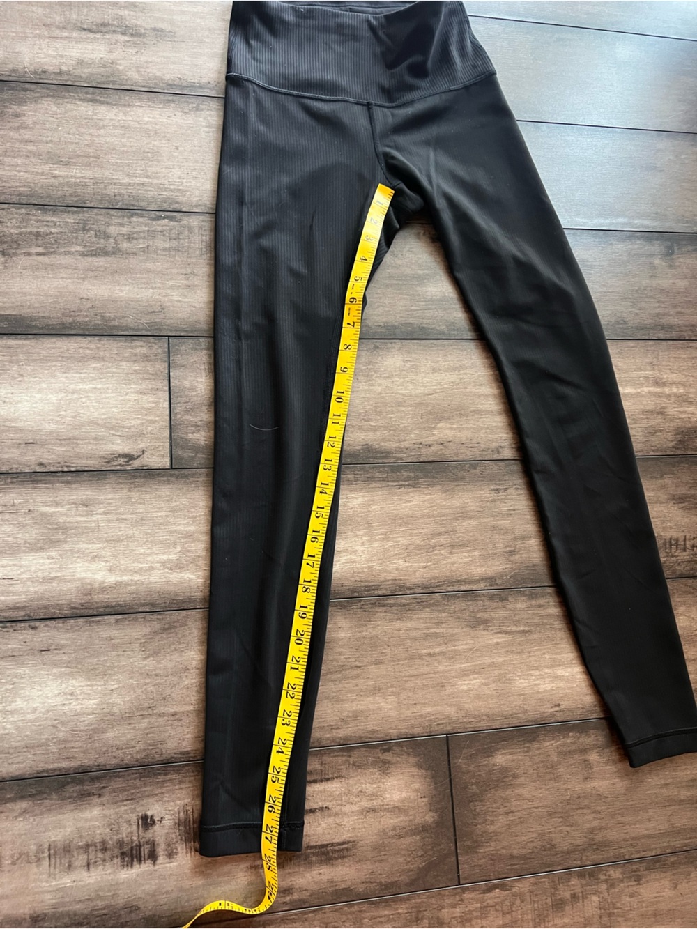 Lululemon Wunder Train High-Rise Ribbed Tight 25 Size 4 Black Women’s Leggings - Picture 9 of 11